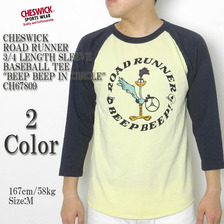 CHESWICK ROAD RUNNER 3/4 LENGTH SLEEVE BASEBALL TEE "BEEP BEEP IN CIRCLE" CH67809画像