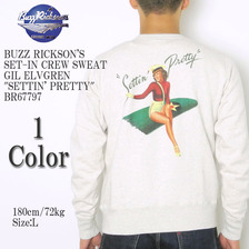 Buzz Rickson's SET-IN CREW SWEAT GIL ELVGREN "SETTIN' PRETTY" BR67797画像