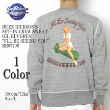 Buzz Rickson's SET-IN CREW SWEAT GIL ELVGREN "I'LL BE SEEING YOU" BR67796画像