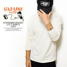 GLAD HAND STANDARD POCKET L/S T-SHIRTS -WHITE-画像