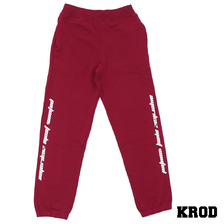 KROD AMW SWEAT PANT BURGUNDY画像