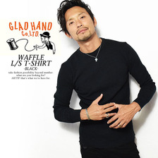 GLAD HAND WAFFLE L/S T-SHIRT -BLACK-画像