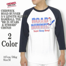 CHESWICK ROAD RUNNER 3/4 LENGTH SLEEVE BASEBALL TEE "RR IN STARS & STRIOES" CH67810画像