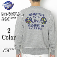 Buzz Rickson's SET-IN CREW SWEAT "MOSQUITOES" BR67775画像