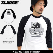 X-LARGE Riddle 3/4 Raglan M17C1501画像