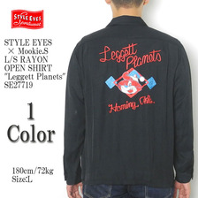 STYLE EYES &times; Mookie.S L/S RAYON OPEN SHIRT "Leggett Planets" SE27719画像