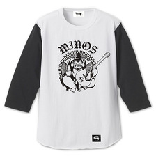 MINOS 3/4 MINOSSAN BB TEE (WHITE&times;BLACK) MNQ6-TE17画像