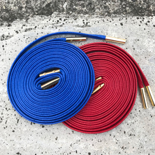 KIXSIX WAXED SHOELACE 2P RED-BLUE/gold画像