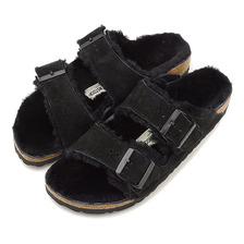 BIRKENSTOCK ARIZONA SUEDE LEATHER/SHEEPSKIN BLACK GC752663画像
