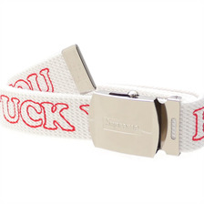 Supreme × HYSTERIC GLAMOUR Fuck You Belt WHITE画像