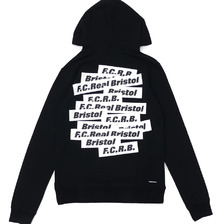 F.C.R.B. SUPPORTER PULLOVER HOODY(RISEMUFF) BLACK画像