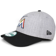 NEW ERA MIAMI MARLINS 9FORTY CAP H.GREYxBLACK NRNE80161285画像