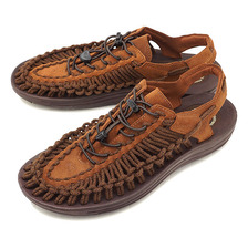KEEN MENS UNEEK LEATHER Tortoise Shell/Mulch SC 1017877画像