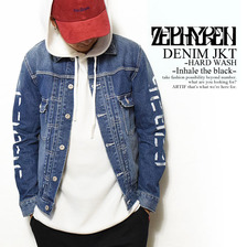 Zephyren DENIM JACKET HARD-WASH -Inhale the black-画像