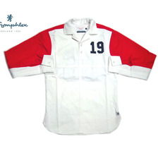 Gymphlex L/S GAME HOCKEY SHIRT white x red画像