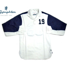 Gymphlex L/S GAME HOCKEY SHIRT white x navy画像