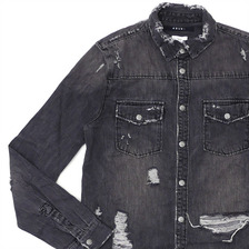 Ron Herman &times; ksubi Damage Denim Shirt BLACK画像