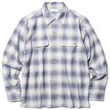 RADIALL RUG TOP - OPEN COLLARED SHIRT L/S (BLUE)画像