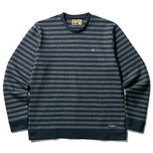 CLUCT WOOL BORDER STRIPE KNIT SEW (NAVY&times;CHARCOAL) 02511画像