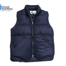 Crescent Down Works #301B NBNW VEST navy画像