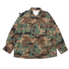 WTAPS JUNGLE LS 02 SHIRT.COTTON.SATIN.CAMO WOODLAND 172GWDT-SHM02画像
