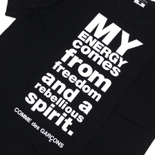 COMME des GARCONS HOMME PLUS MY ENERGY c.f.f.a.r.s. TEE BLACK画像