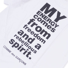 COMME des GARCONS HOMME PLUS MY ENERGY c.f.f.a.r.s. TEE WHITE画像