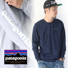 patagonia Men's Long-Sleeved Text Logo Cotton/Poly Responsibili-Tee 39042画像