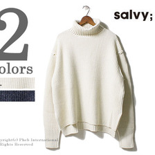 salvy; OVERSIZED TURTLE NECK SWEATER SV08-1217CU画像