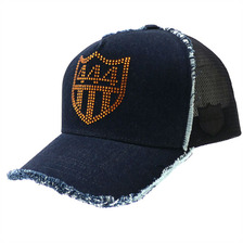 YOSHINORI KOTAKE DESIGN SWAROVSKI 444 DENIM MESH CAP INDIGO画像