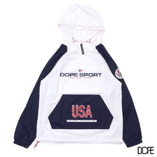 DOPE NATIONAL WINDBREAKER WHITExNAVY画像
