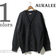 AURALEE FELT WOOL YARN KNIT CARDIGGAN A7AC02FU画像