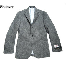 Southwick CAMBRIDGE HARRIS TWEED JACKET/grey herringbone画像