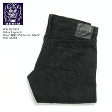 ONI DENIM Relax Tapered 20oz Secret Black Denim ONI-622ZRBK画像