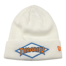 New Era Basic Cuff Knit Thrasher WHITE/L.ORANGE 11474682画像