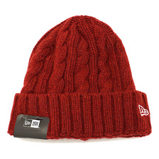 New Era Low Gauge Cuff Knit Wool Blend CARDINAL/SNOW WHITE 11474406画像