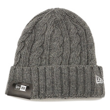 New Era Low Gauge Cuff Knit Wool Blend GRAY/SNOW WHITE 11474403画像