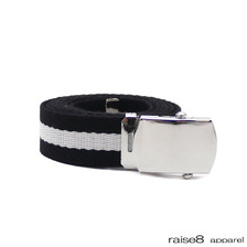 raise8apparel 161B-001 GI Belt BLACKxWHITE画像