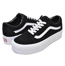 VANS OLD SKOOL PLATFORM SUEDE black/white VN0A3B3U1HK画像
