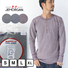 J.E.MORGAN 片染め 長袖 ヘンリーネック パック Tee J7106画像