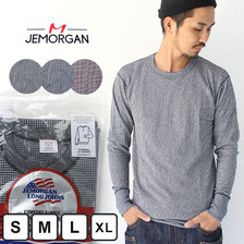 J.E.MORGAN 片染め 長袖 クルーネック パック Tee J7004画像