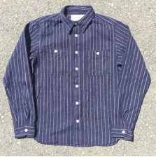 SAMURAI JEANS SNL17-02 先染めストライプネルシャツ画像