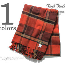 ROYAL HEATHER by Johnstons STOLE Red burgundy check AU1756/WD000127画像