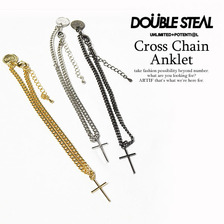 DOUBLE STEAL Cross Chain Anklet 474-90211画像