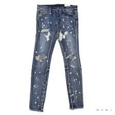 mnml M1 Stretch Splash Denim Pants INDIGO BLUE画像