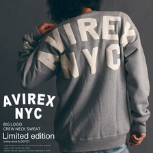 AVIREX BIG LOGO CREW NECK SWEAT 6173456画像