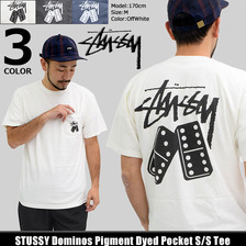 STUSSY Dominos Pigment Dyed Pocket S/S Tee 1944129画像
