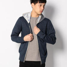 AVIREX TYPE BLUE HOODED ZIP UP KNIT 6174031画像