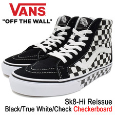 VANS Sk8-Hi Reissue Black/True White/Check Checkerboard VN-0A2XSBQX3画像