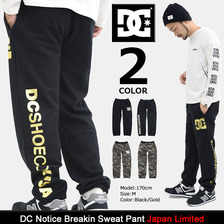 DC SHOES Notice Breakin Sweat Pant Japan Limited 5428J704画像